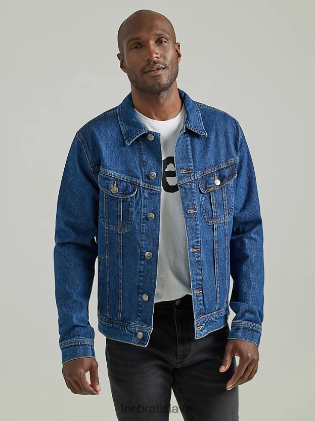 Lee oblečenie HL0J0R1118 stredná tma muži legendárna jazdecká bunda