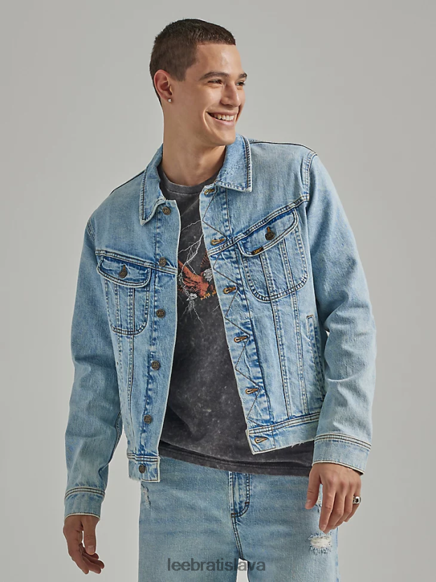 Lee oblečenie HL0J0R1120 vintage kameň muži dedičná boxy trucker bunda