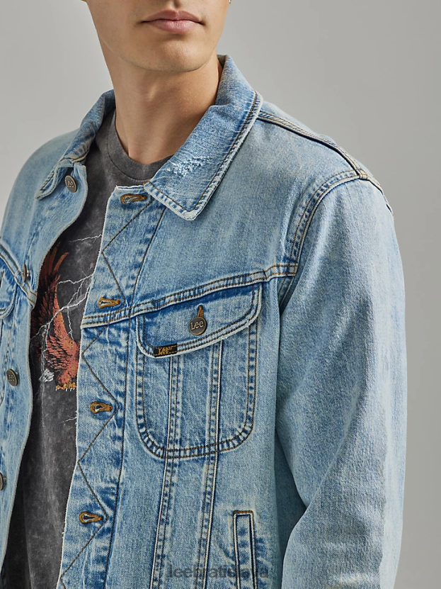 Lee oblečenie HL0J0R1120 vintage kameň muži dedičná boxy trucker bunda