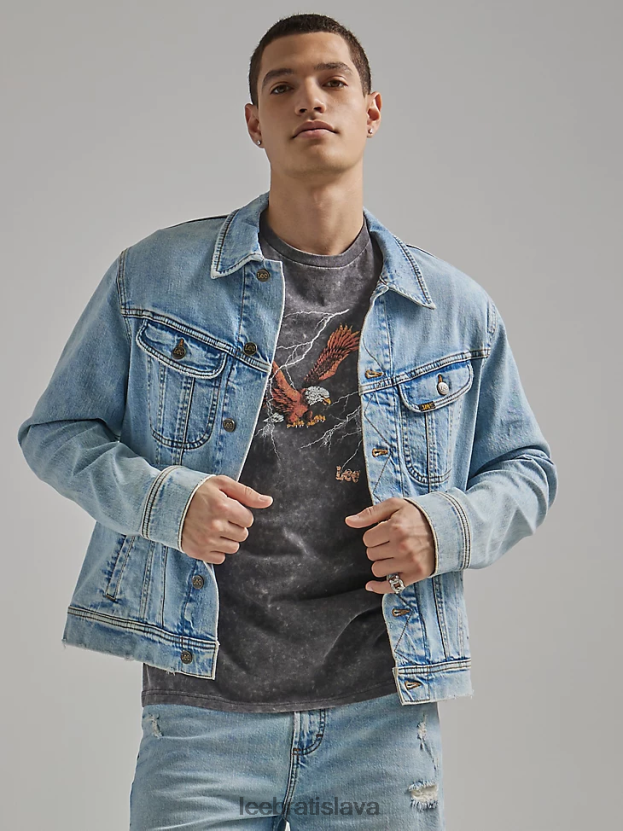 Lee oblečenie HL0J0R1120 vintage kameň muži dedičná boxy trucker bunda