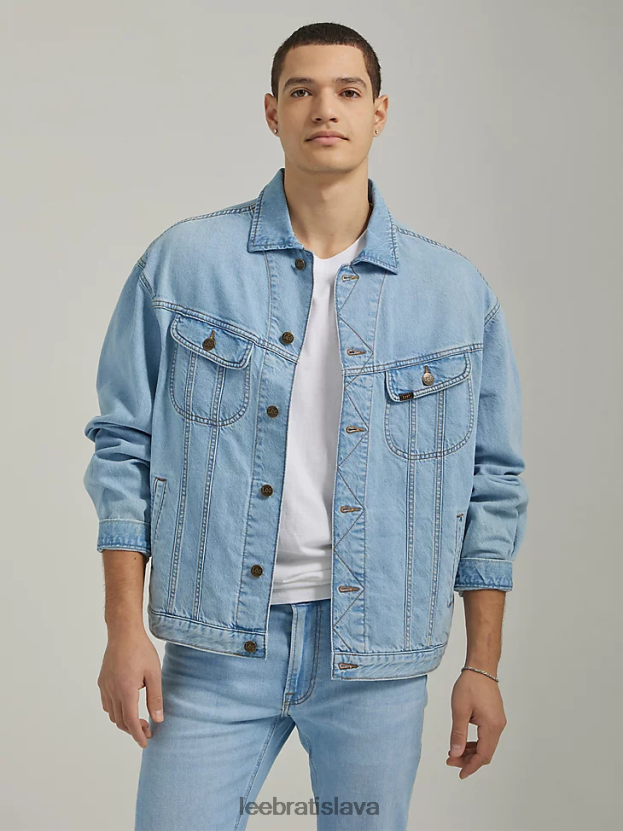 Lee oblečenie HL0J0R1122 studený ako ľad muži džínsová bunda voľného strihu