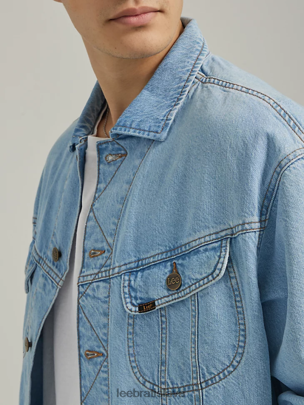 Lee oblečenie HL0J0R1122 studený ako ľad muži džínsová bunda voľného strihu