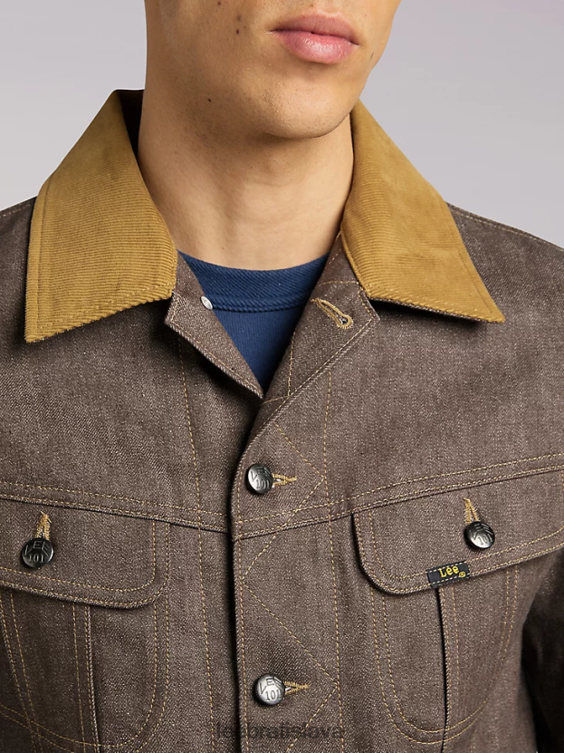 Lee oblečenie HL0J0R1125 suché - hnedé muži Bunda 101 storm rider