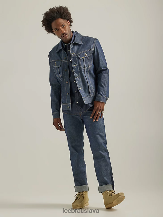 Lee oblečenie HL0J0R1127 suché - tmavé umývanie muži 101 jazdecká bunda