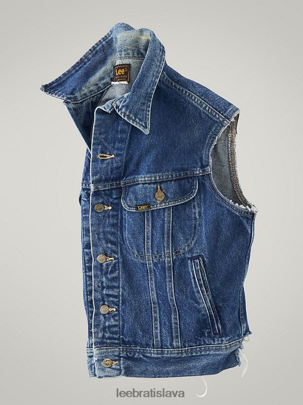 Lee oblečenie HL0J0R1129 tmavý denim muži vintage jazdecká vesta rv20 (veľkosť m)