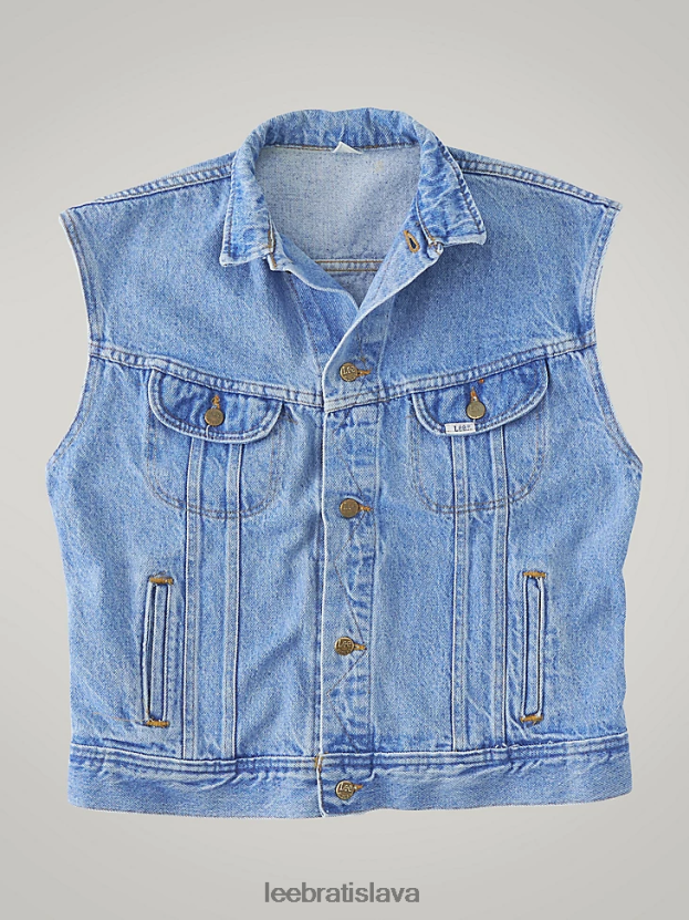 Lee oblečenie HL0J0R1134 svetlý denim muži vintage jazdecká vesta rv21 (veľkosť xs)
