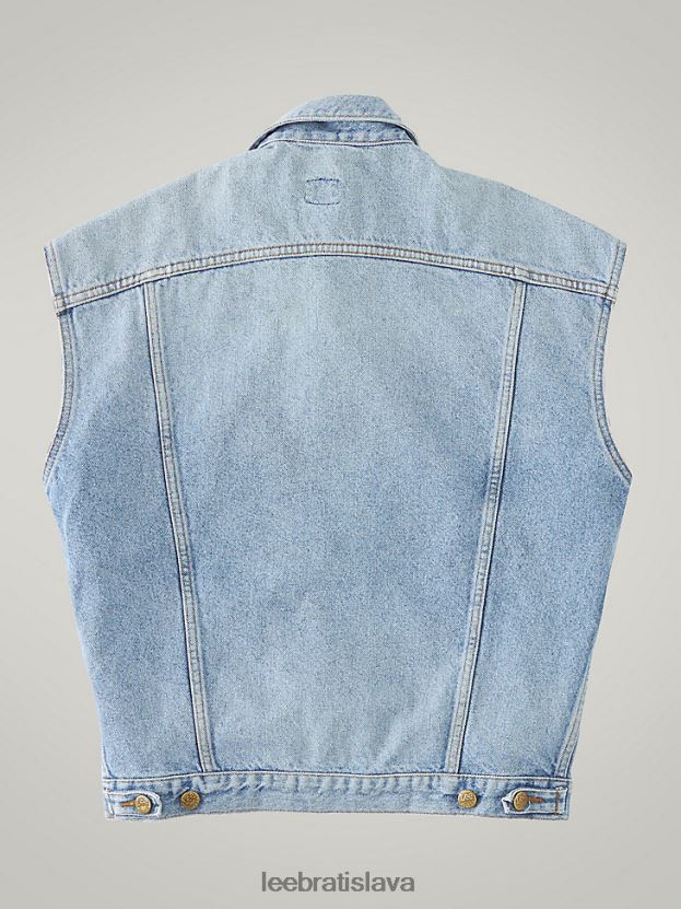 Lee oblečenie HL0J0R1138 svetlý denim muži vintage jazdecká vesta rv28 (veľkosť l)