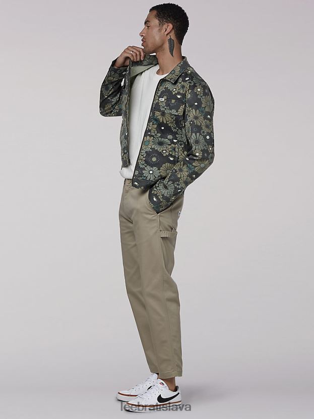 Lee oblečenie HL0J0R1145 zelená kvetinová muži dedičná chetopa boxy bunda