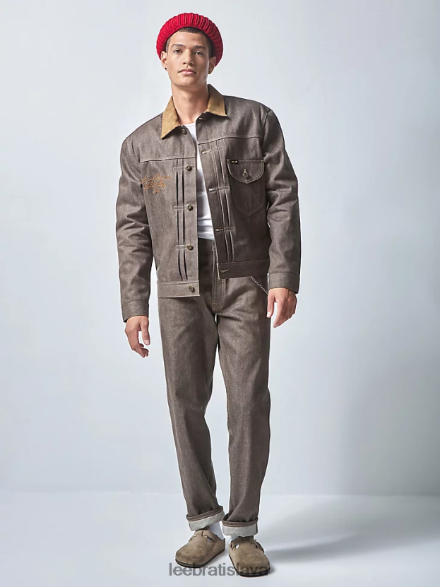 Lee x The Brooklyn Circus oblečenie HL0J0R1142 hnedý lem muži Kovbojská bunda z roku 1930