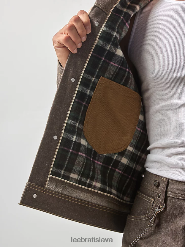 Lee x The Brooklyn Circus oblečenie HL0J0R1142 hnedý lem muži Kovbojská bunda z roku 1930