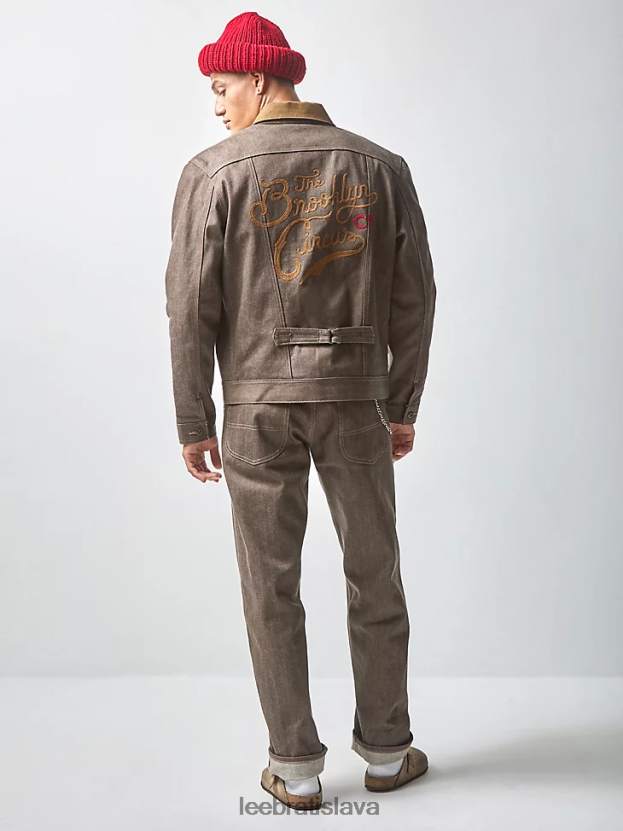 Lee x The Brooklyn Circus oblečenie HL0J0R1142 hnedý lem muži Kovbojská bunda z roku 1930