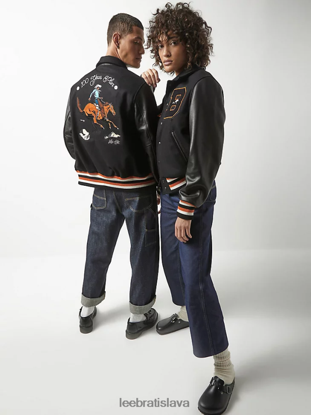 Lee x The Brooklyn Circus oblečenie HL0J0R1144 čierna muži univerzitná bunda