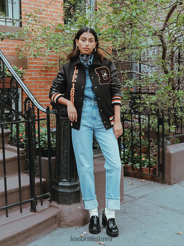 Lee x The Brooklyn Circus oblečenie HL0J0R1144 čierna muži univerzitná bunda