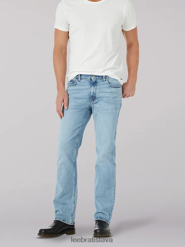 Lee oblečenie HL0J0R658 zväzok vyblednúť muži legendárne bežné bootcut džínsy