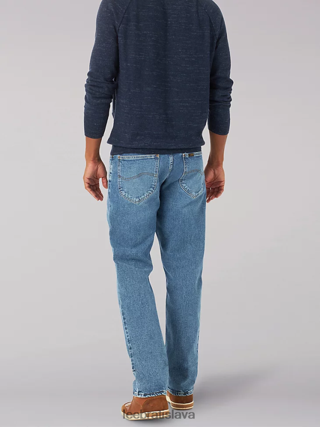 Lee oblečenie HL0J0R485 pravá modrá muži legendárne uvoľnené rovné džínsy