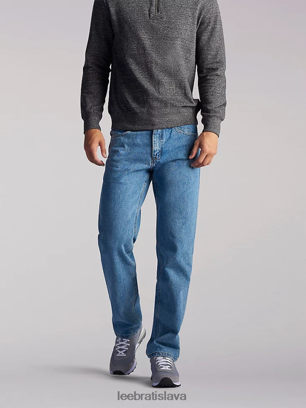 Lee oblečenie HL0J0R489 svetlý kameň muži Džínsy s rovnými nohavicami zo 100% bavlny regular fit