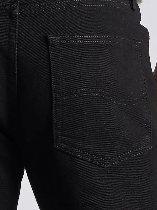 Lee oblečenie HL0J0R492 dvojitá čierna muži Džínsy s rovnými nohavicami zo 100% bavlny regular fit