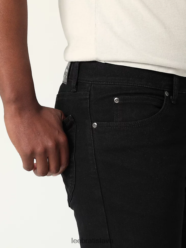 Lee oblečenie HL0J0R498 prefarbené na čierno muži legendárne obyčajné rovné džínsy