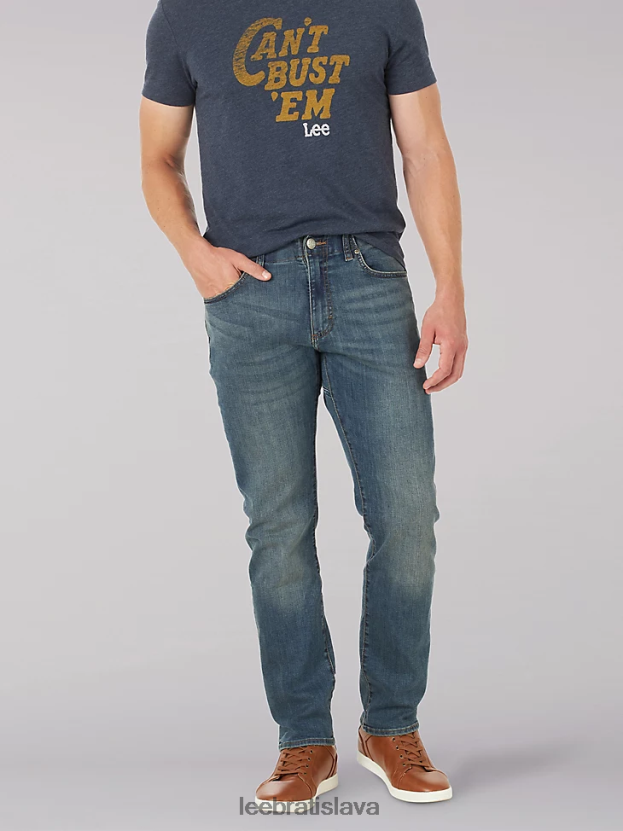 Lee oblečenie HL0J0R512 mega muži džínsy so zúženými nohavicami s extrémnym pohybom rovného strihu (veľké a vysoké)