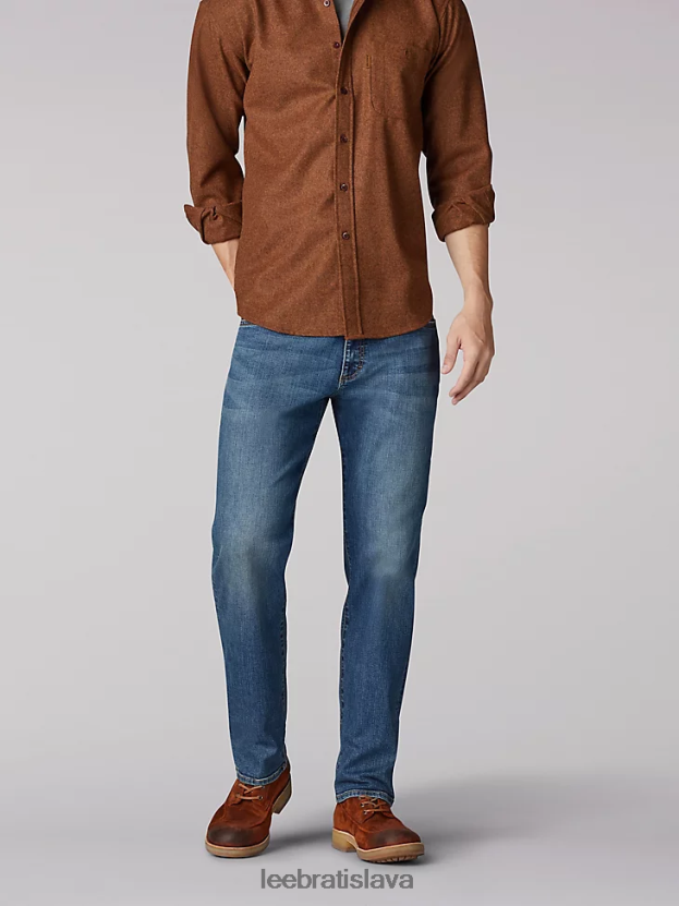 Lee oblečenie HL0J0R523 modré zázračné dieťa muži džínsy s kužeľovými nohavicami v extrémnom pohybe rovného strihu