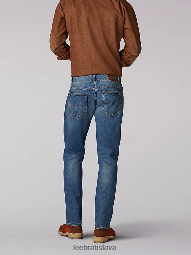 Lee oblečenie HL0J0R523 modré zázračné dieťa muži džínsy s kužeľovými nohavicami v extrémnom pohybe rovného strihu