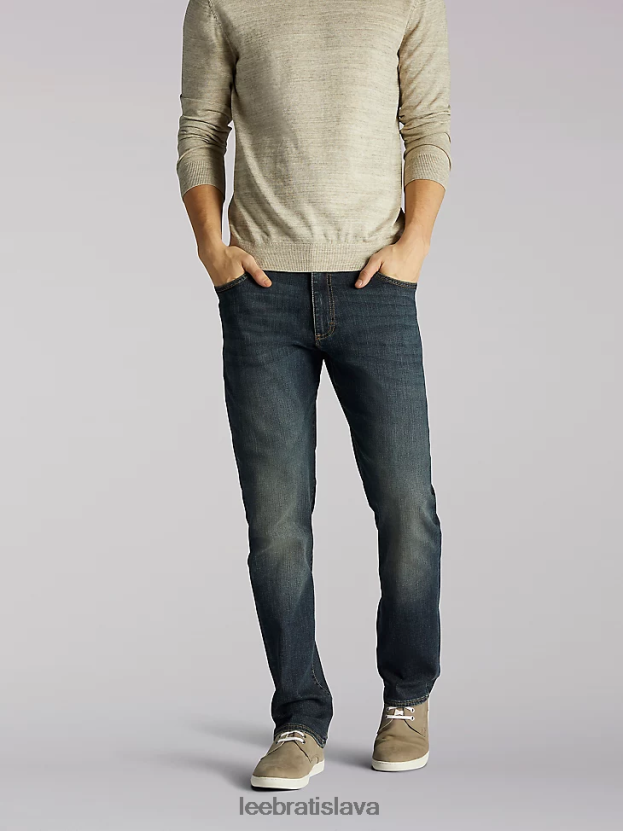 Lee oblečenie HL0J0R526 individualista muži džínsy s kužeľovými nohavicami v extrémnom pohybe rovného strihu