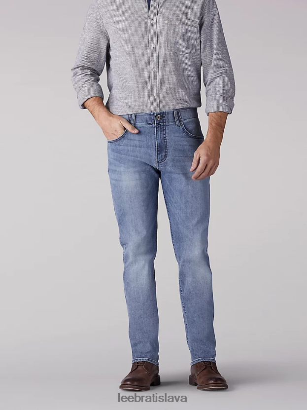 Lee oblečenie HL0J0R527 theo muži džínsy s kužeľovými nohavicami v extrémnom pohybe rovného strihu