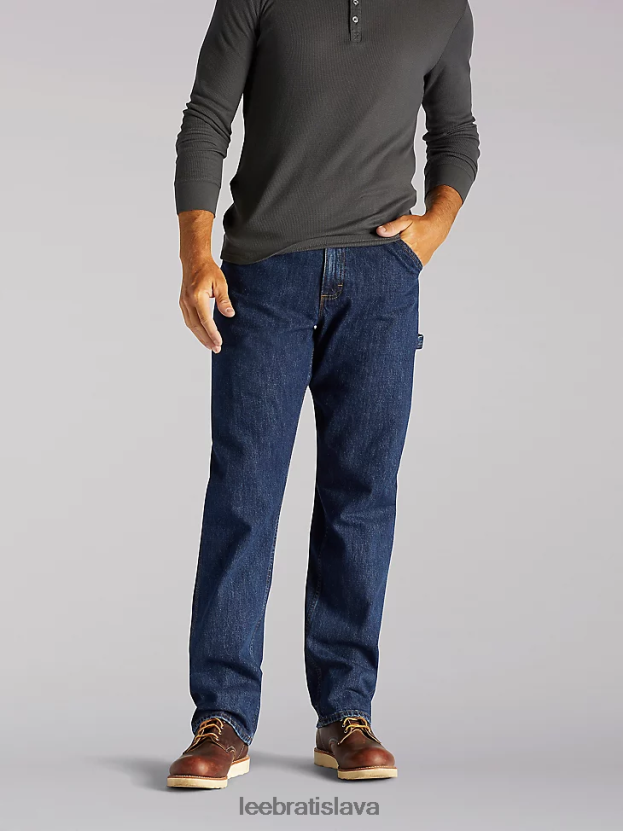 Lee oblečenie HL0J0R532 tmavé indigo muži Tesárske džínsy zo 100% bavlny