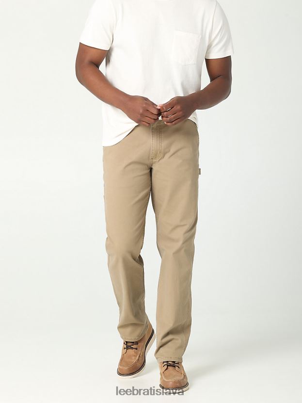 Lee oblečenie HL0J0R533 tmavá kaki muži voľné pracovné odevy carpenter jean