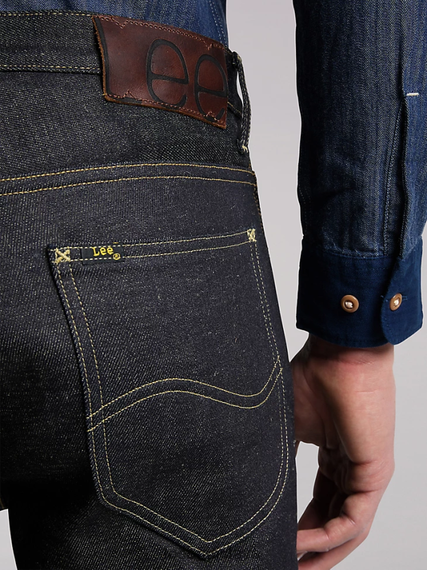 Lee oblečenie HL0J0R539 suché muži európska kolekcia 101z cinched back uvoľnený strih džínsy s rovnými nohavicami