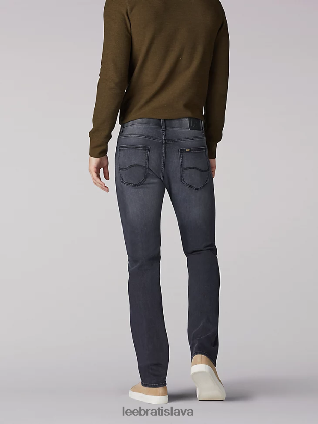 Lee oblečenie HL0J0R549 olovená šedá muži extrémny pohyb slim rovné nohavice džínsy