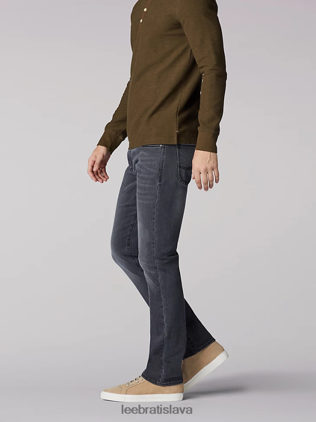 Lee oblečenie HL0J0R549 olovená šedá muži extrémny pohyb slim rovné nohavice džínsy
