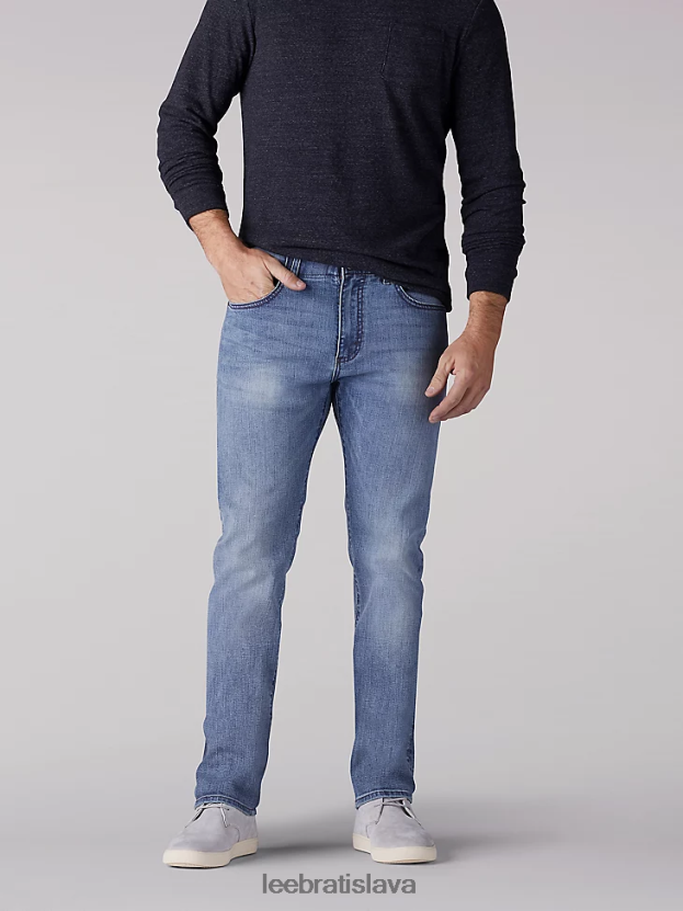 Lee oblečenie HL0J0R552 theo muži extrémny pohyb slim rovné nohavice džínsy
