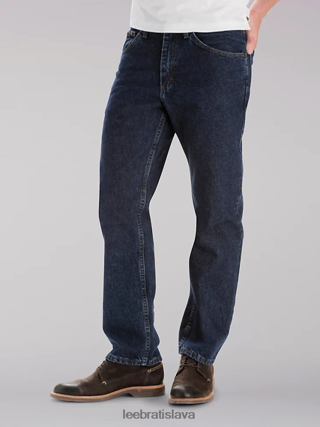 Lee oblečenie HL0J0R576 tmavý kameň muži džínsy s rovnými nohavicami bežného strihu (veľké a vysoké)
