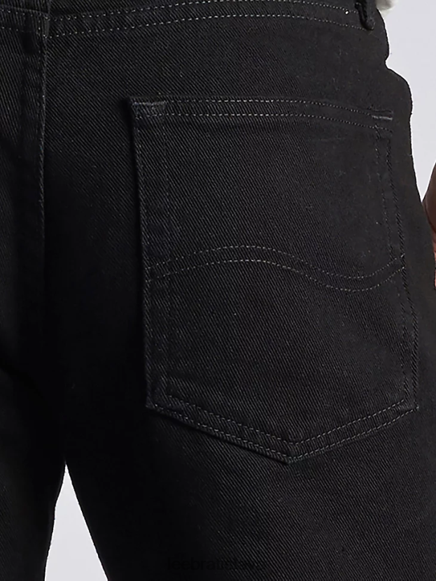 Lee oblečenie HL0J0R577 dvojitá čierna muži džínsy s rovnými nohavicami bežného strihu (veľké a vysoké)