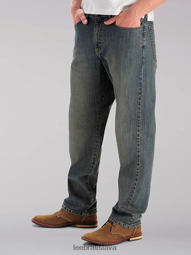 Lee oblečenie HL0J0R583 opotrebovaný kameň muži vlastné voľné džínsy s rovnými nohavicami (veľké a vysoké)