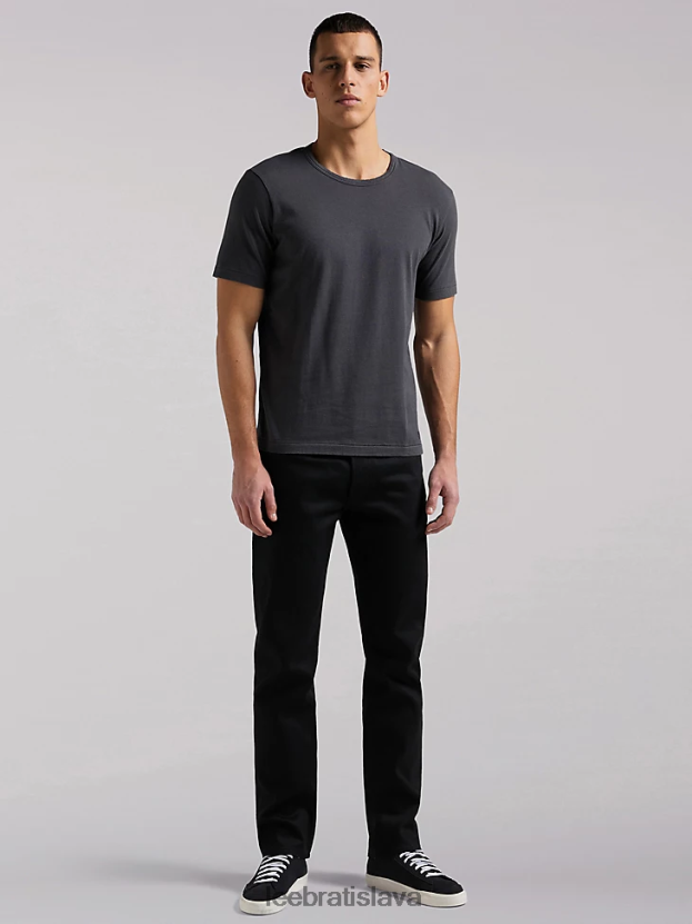 Lee oblečenie HL0J0R600 suchá čierna muži Džínsy s rovnými nohavicami 101 z uvoľneného strihu