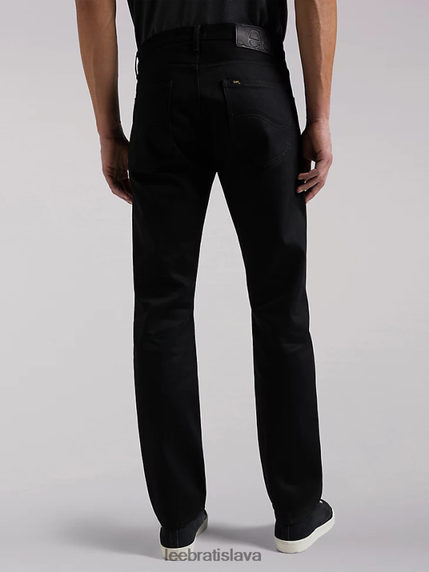 Lee oblečenie HL0J0R600 suchá čierna muži Džínsy s rovnými nohavicami 101 z uvoľneného strihu