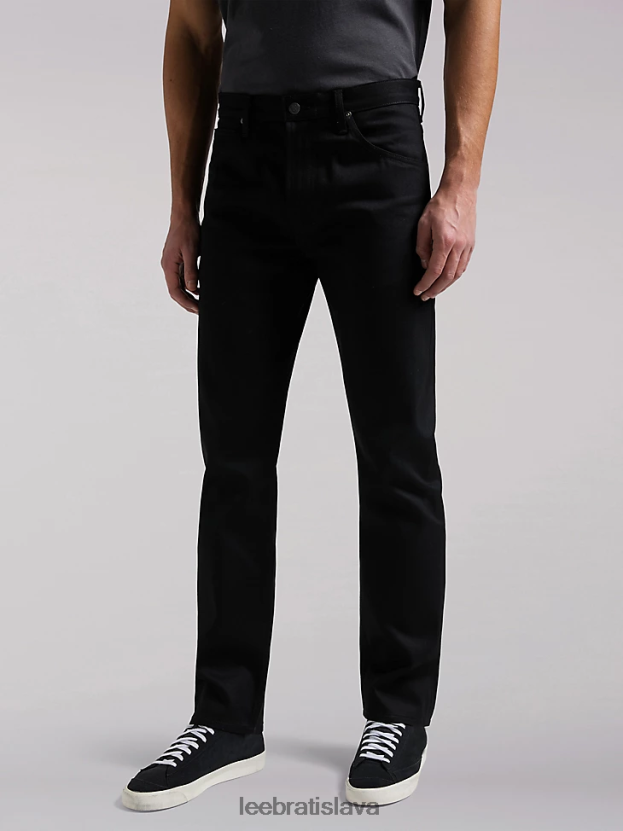 Lee oblečenie HL0J0R600 suchá čierna muži Džínsy s rovnými nohavicami 101 z uvoľneného strihu