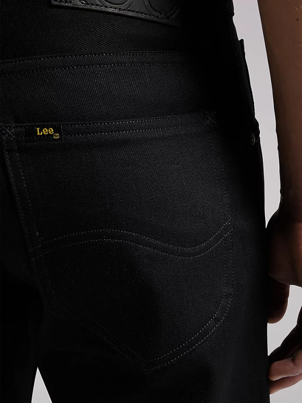 Lee oblečenie HL0J0R600 suchá čierna muži Džínsy s rovnými nohavicami 101 z uvoľneného strihu