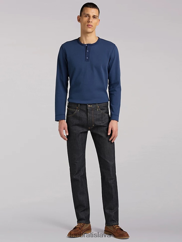 Lee oblečenie HL0J0R601 suché indigo muži Džínsy s rovnými nohavicami 101 z uvoľneného strihu