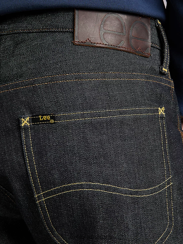 Lee oblečenie HL0J0R601 suché indigo muži Džínsy s rovnými nohavicami 101 z uvoľneného strihu