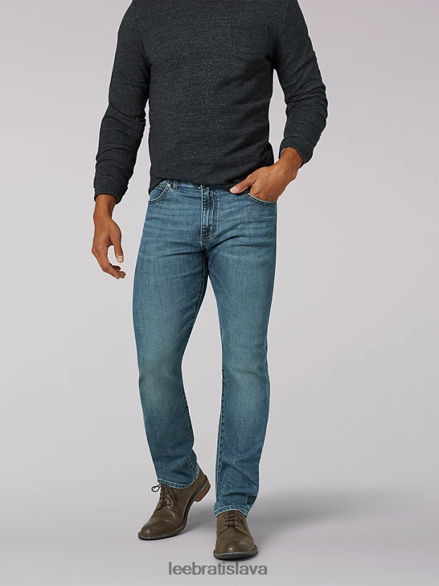 Lee oblečenie HL0J0R607 brady muži extrémny pohyb mvp rovného strihu zúžené džínsy