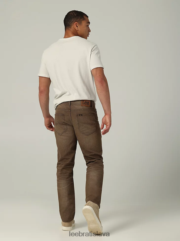 Lee oblečenie HL0J0R623 hnedá muži dedičné pravidelné rovné džínsy