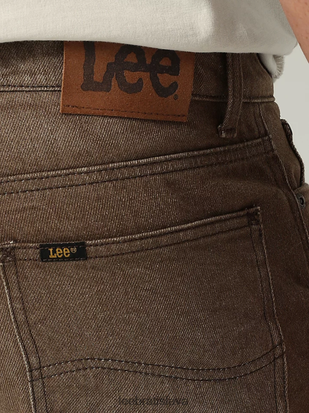 Lee oblečenie HL0J0R623 hnedá muži dedičné pravidelné rovné džínsy