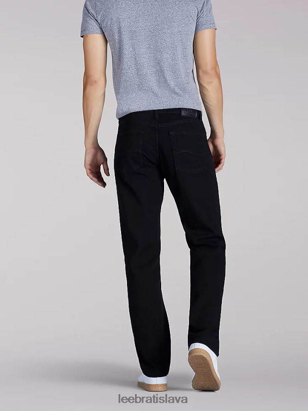 Lee oblečenie HL0J0R629 dvojitá čierna muži prémiové výberové bežné džínsy s rovnými nohavicami