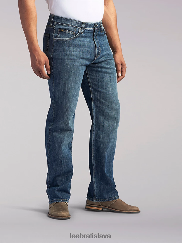 Lee oblečenie HL0J0R634 slama muži prémiové vybrané džínsy uvoľneného strihu s rovnými nohami (veľké a vysoké)