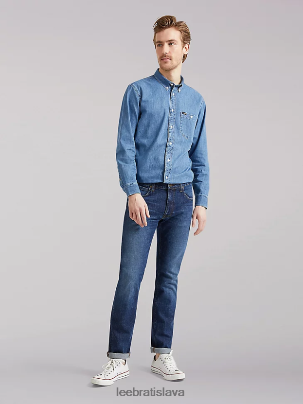 Lee oblečenie HL0J0R635 hlboká pena muži daren rovné nohavice indigood džínsy