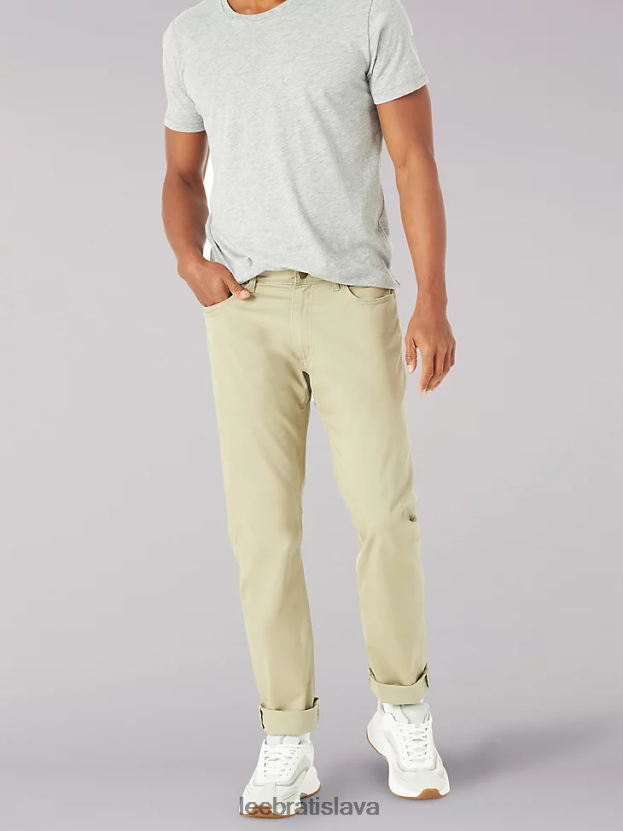 Lee oblečenie HL0J0R643 kamienok muži extrémny pohyb super mäkké keprové džínsy rovného strihu