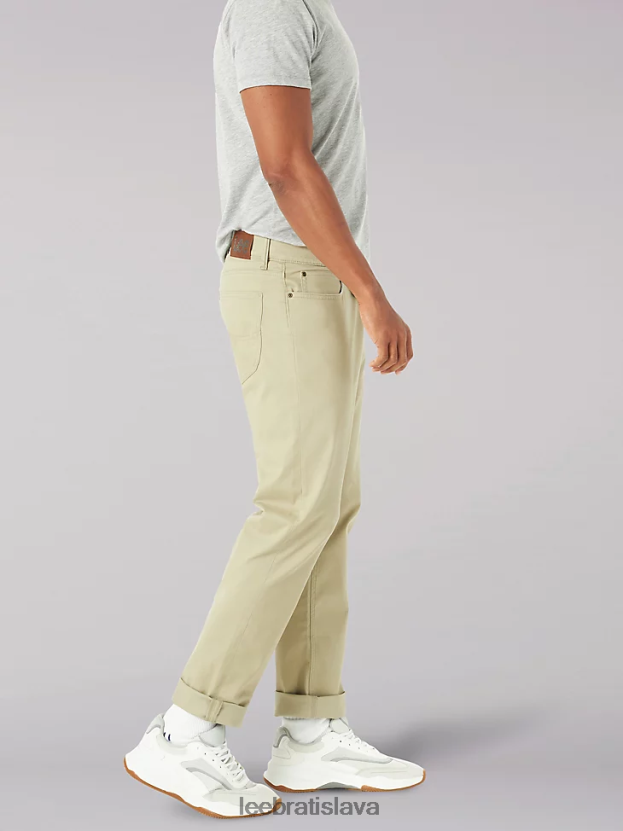 Lee oblečenie HL0J0R643 kamienok muži extrémny pohyb super mäkké keprové džínsy rovného strihu